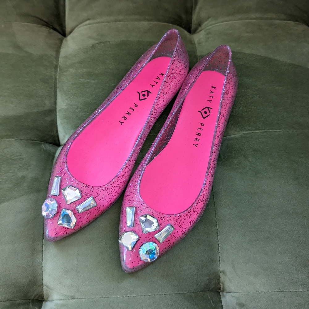 Katy Perry "The Princess" Jelly Ballet Flats/Shoes Size 8 BARBIE!